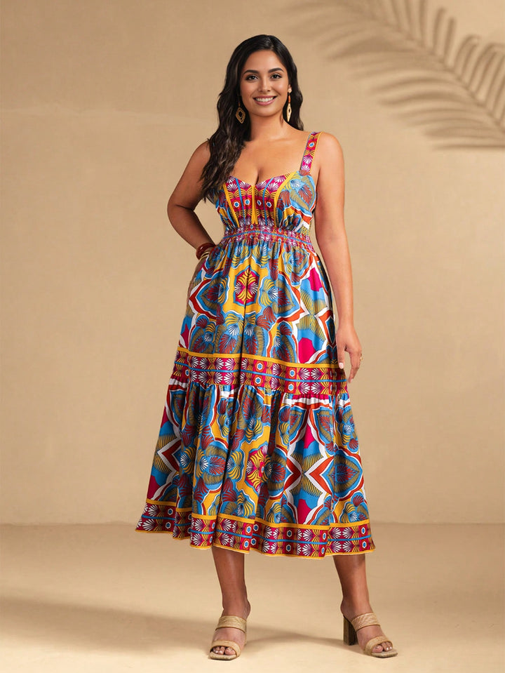 Rochie midi SHEIN, mix culori