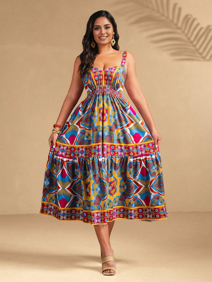 Rochie midi SHEIN, mix culori