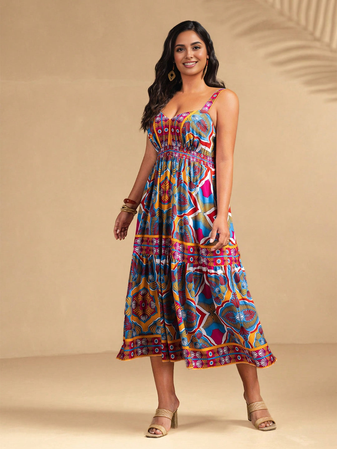 Rochie midi SHEIN, mix culori