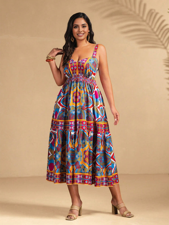 Rochie midi SHEIN, mix culori