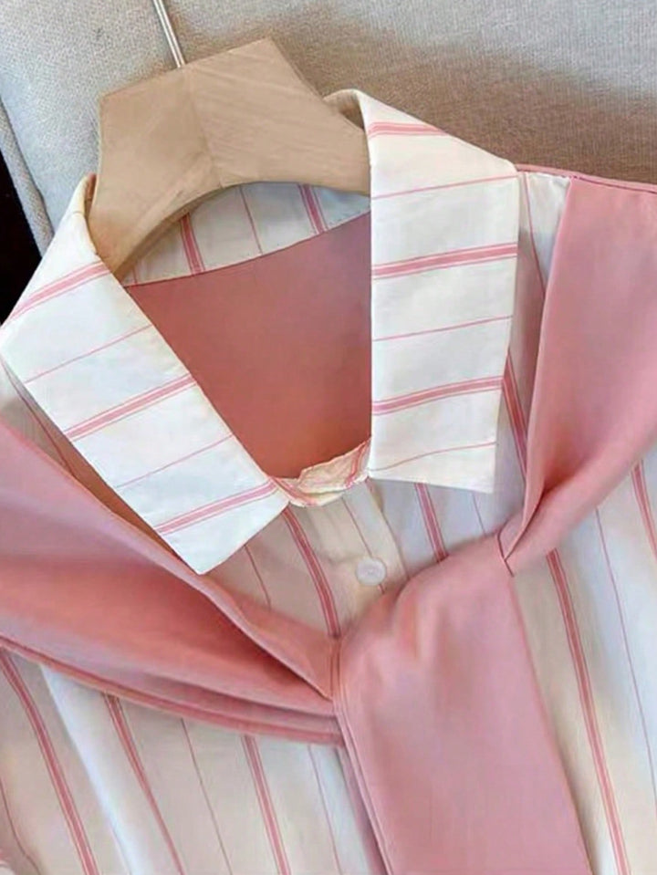 Top casual cu nasturi frontale SHEIN, roz