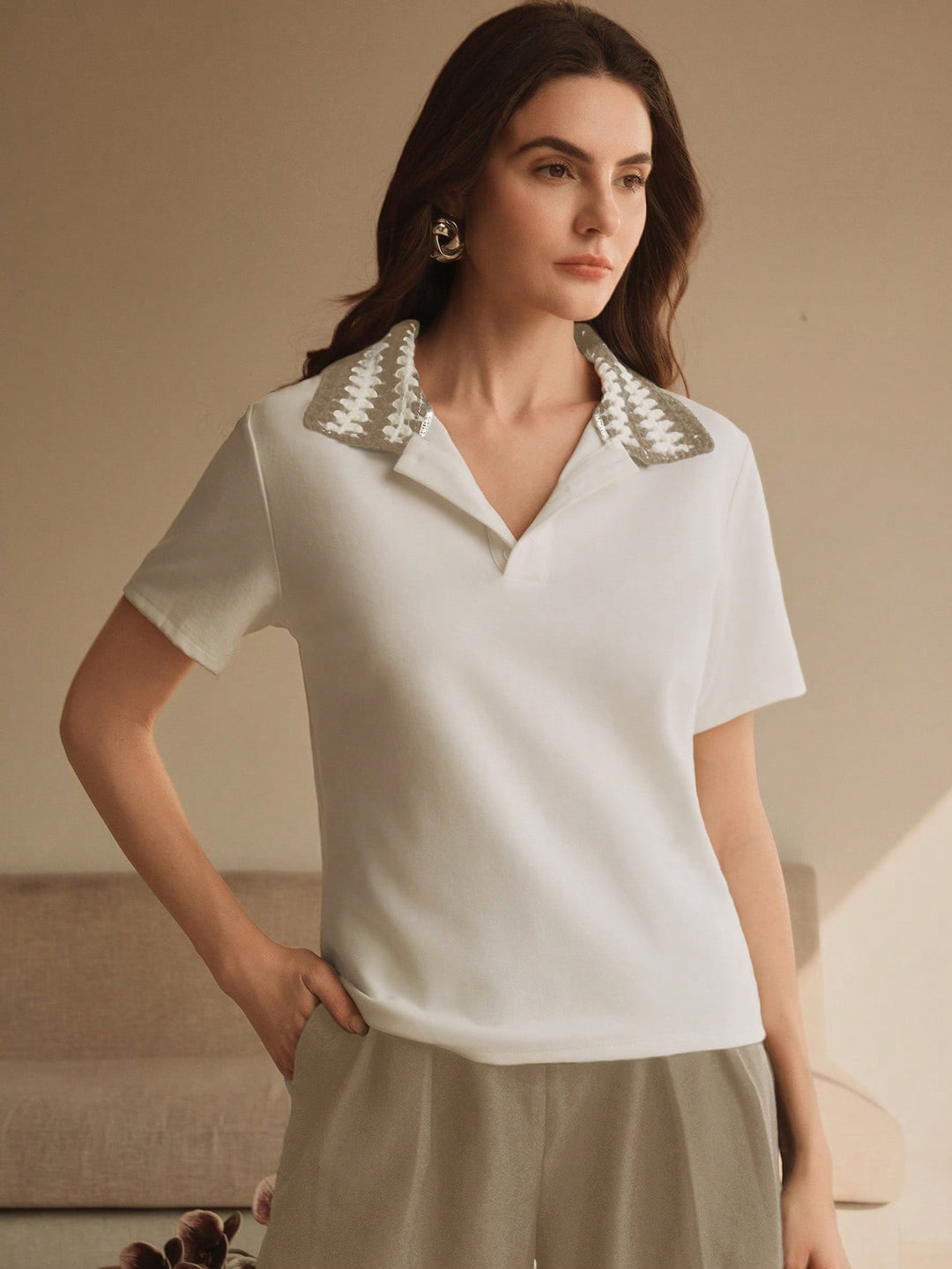 Tricou SHEIN, bej