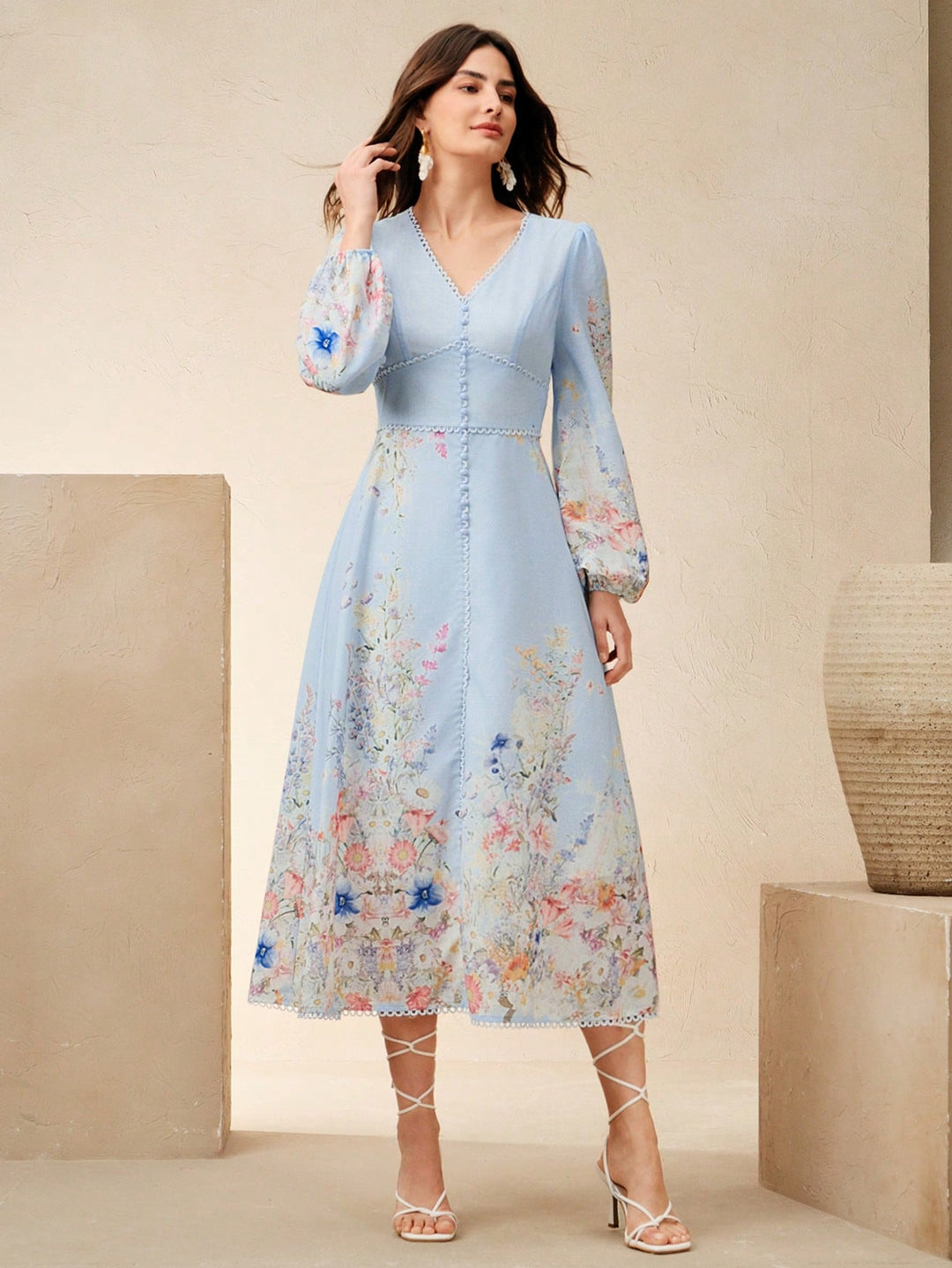 Rochie midi SHEIN, albastru