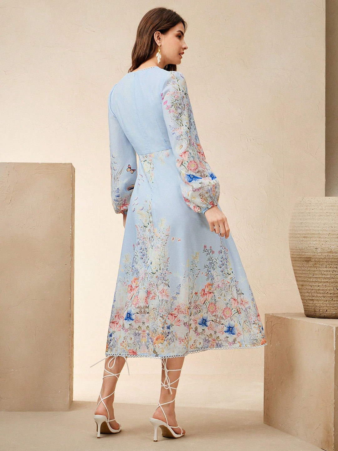 Rochie midi SHEIN, albastru