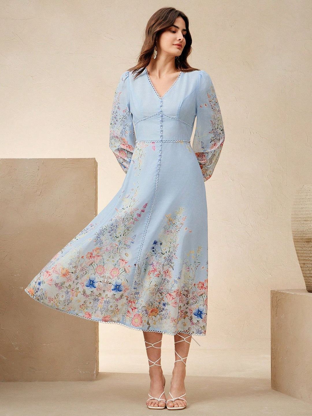 Rochie midi SHEIN, albastru