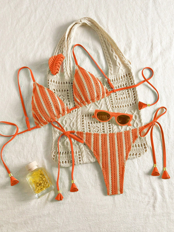Set bikini SHEIN, portocaliu