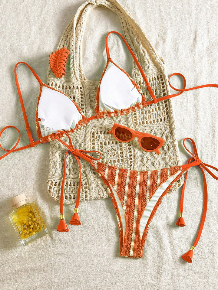 Set bikini SHEIN, portocaliu