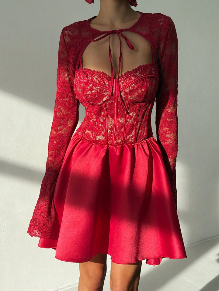 Rochie scurtă SHEIN, vișiniu