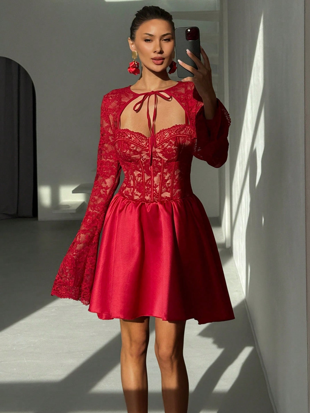 Rochie scurtă SHEIN, vișiniu