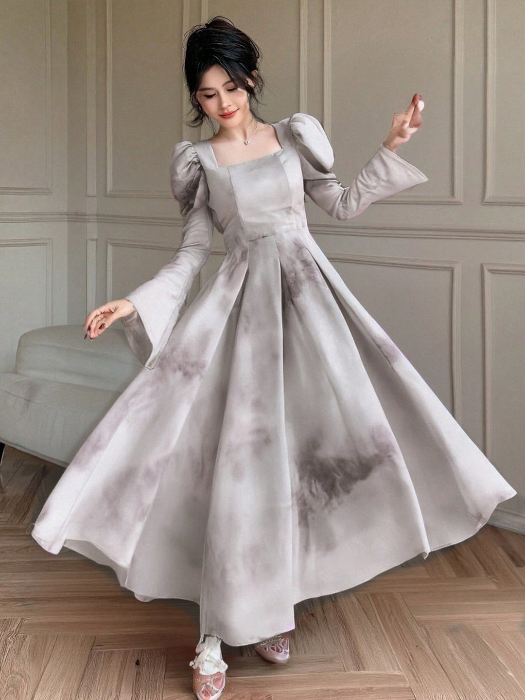 SHEIN maxi ruha, szürke