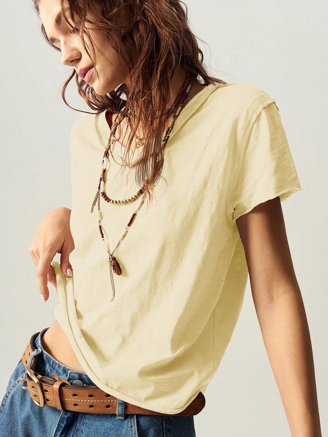 Tricou SHEIN, GALBEN