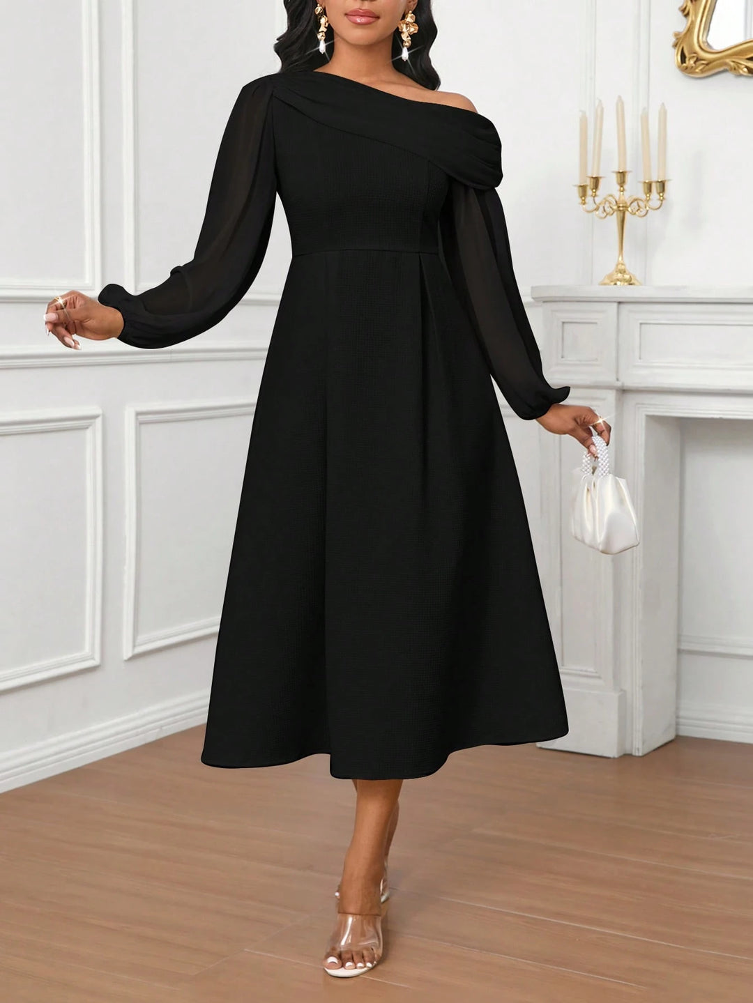 Rochie midi SHEIN, negru