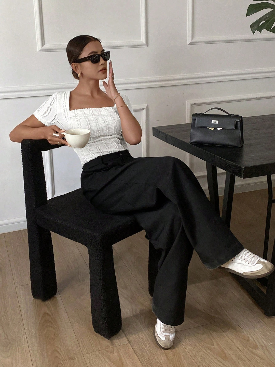 Top SHEIN, alb