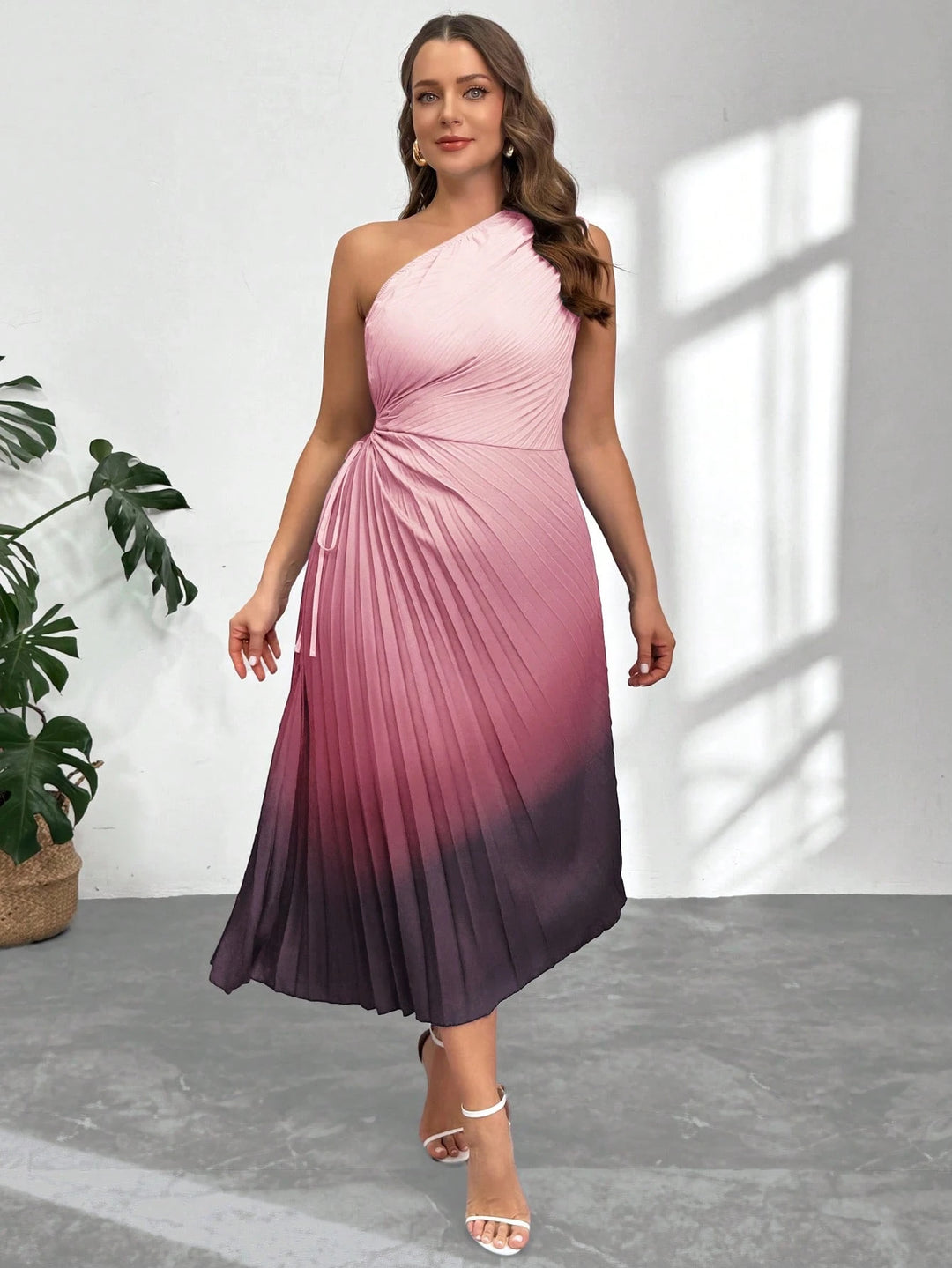 Rochie midi SHEIN, mix culori