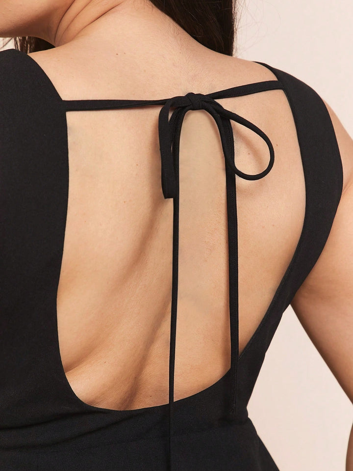 Shein Curve+ miniruha, fekete