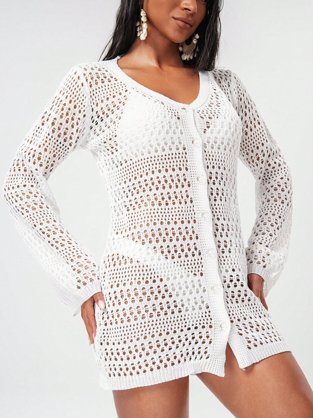Kimono SHEIN, alb