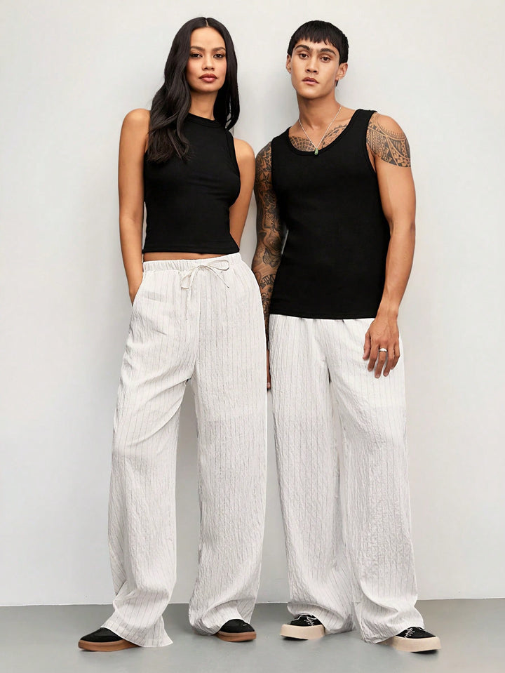 Pantalon SHEIN, alb