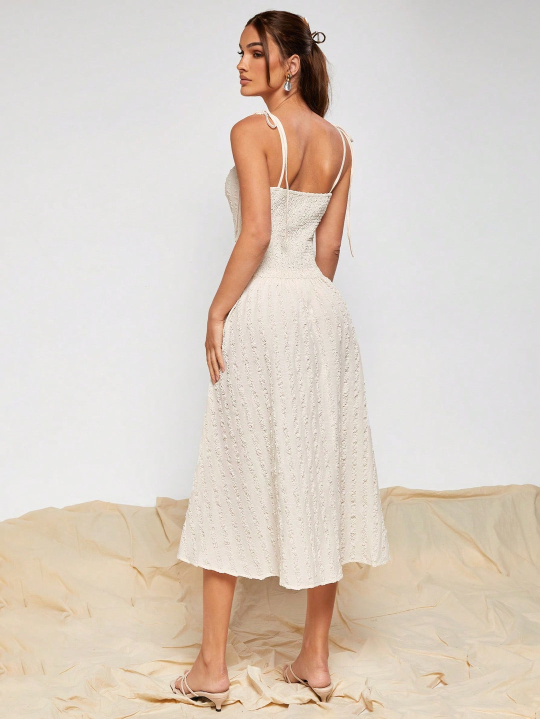 Rochie midi SHEIN, crem