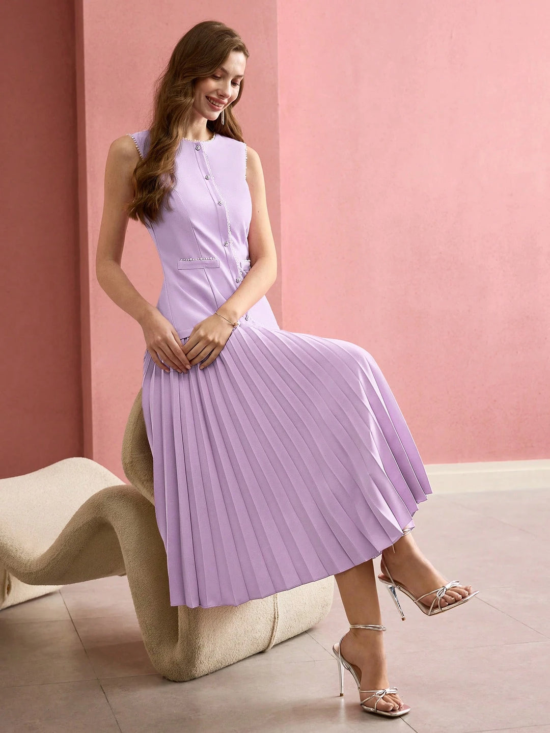 Rochie midi SHEIN, mov