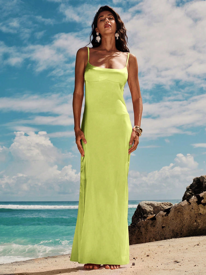Rochie maxi SHEIN, verde