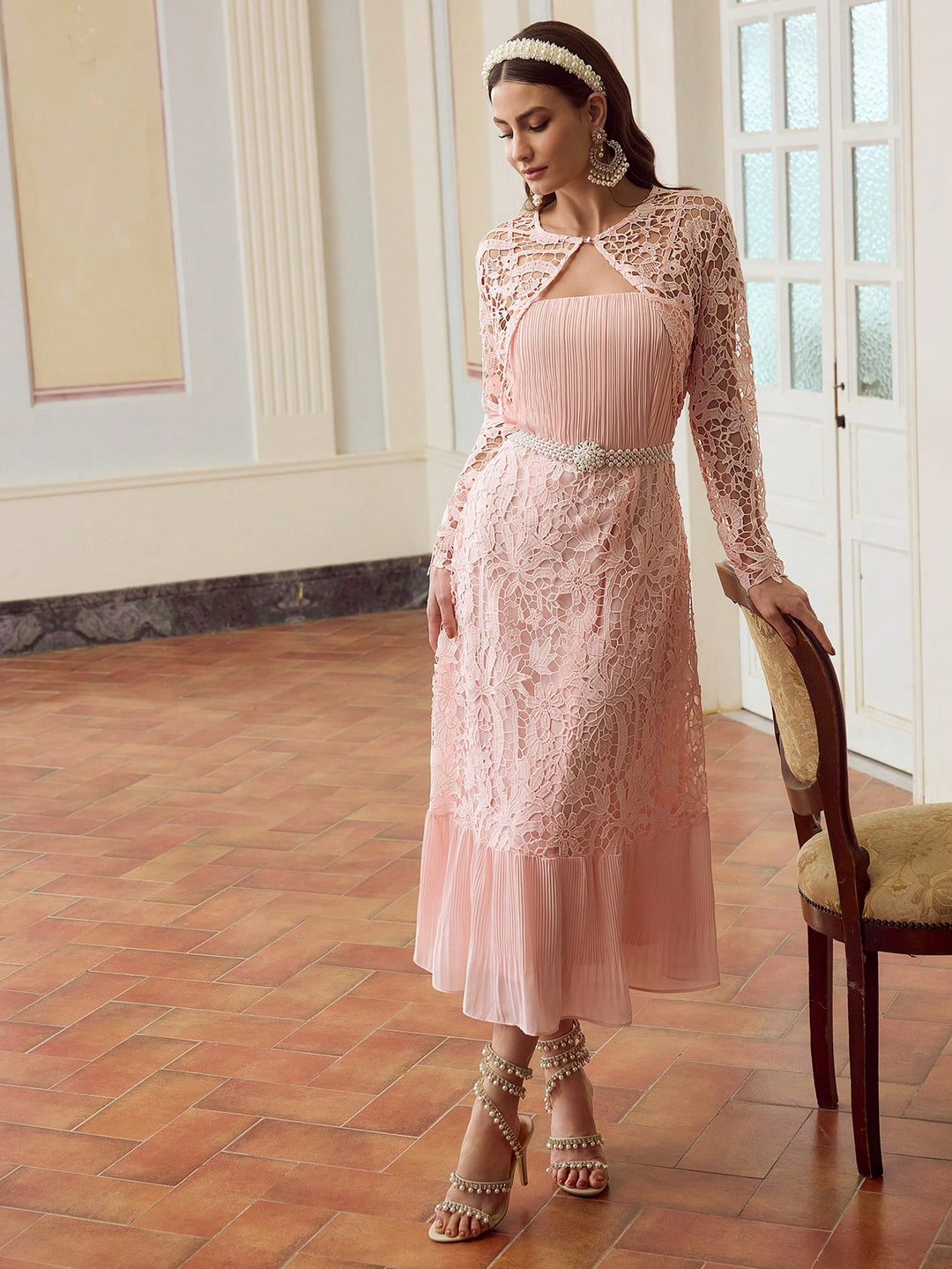 Rochie maxi SHEIN, roz