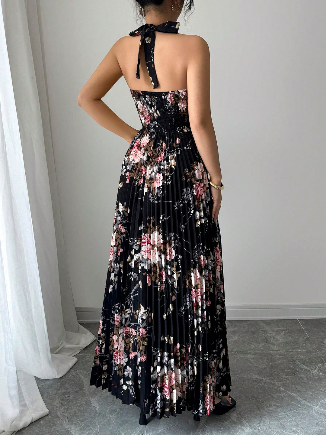 SHEIN maxi ruha, fekete