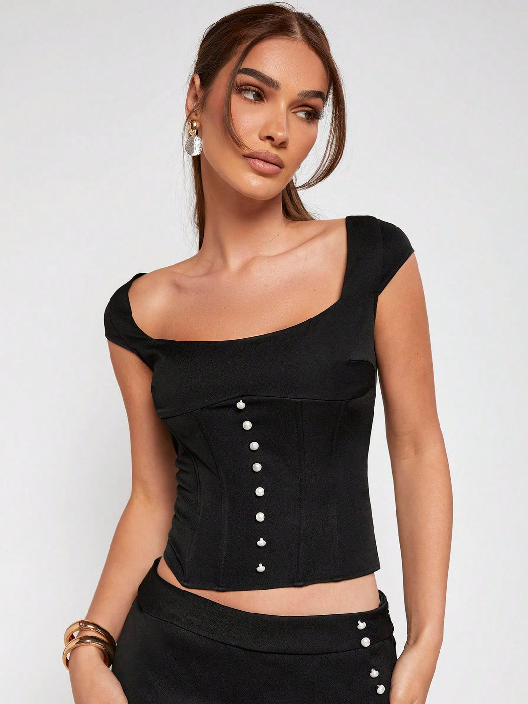 Top SHEIN, negru