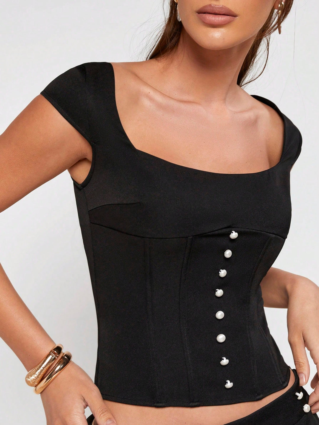 Top SHEIN, negru