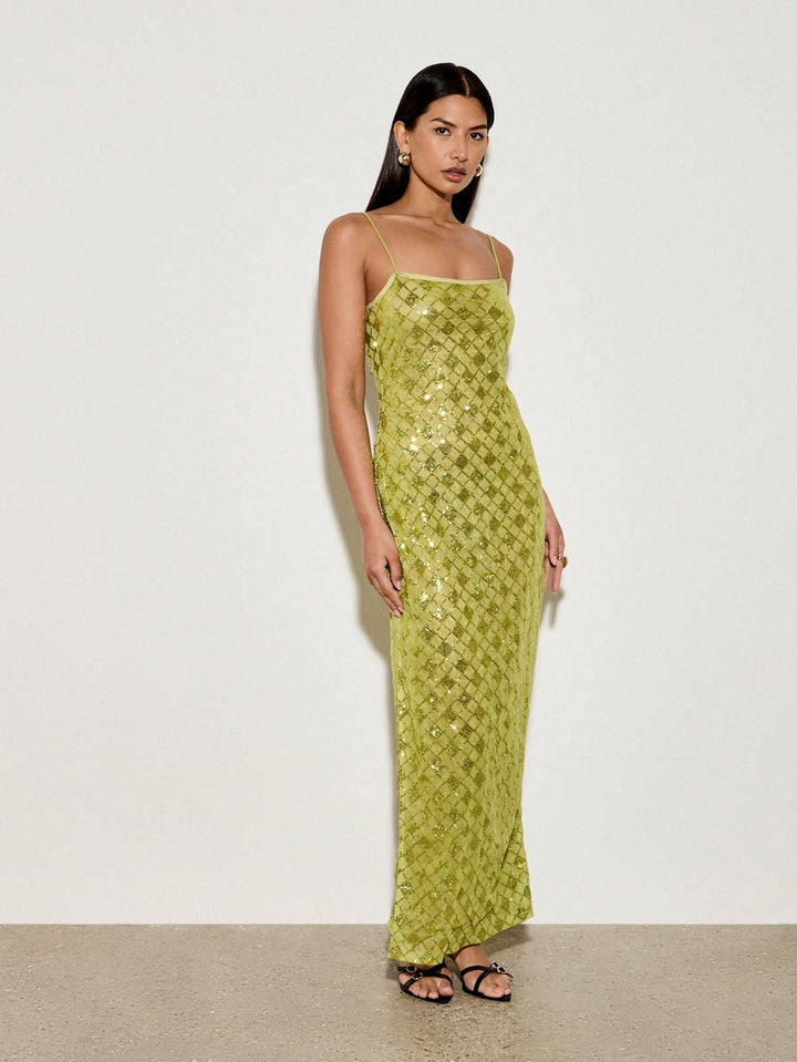 Rochie maxi SHEIN, verde