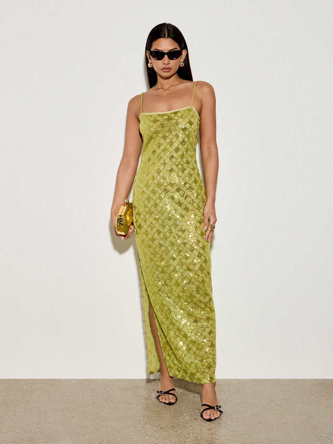 Rochie maxi SHEIN, verde