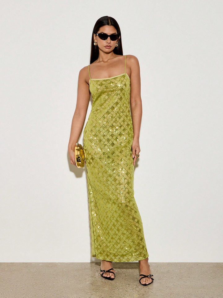 Rochie maxi SHEIN, verde