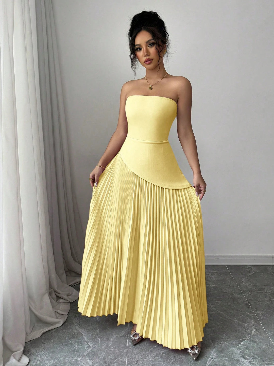 Rochie maxi SHEIN, galben