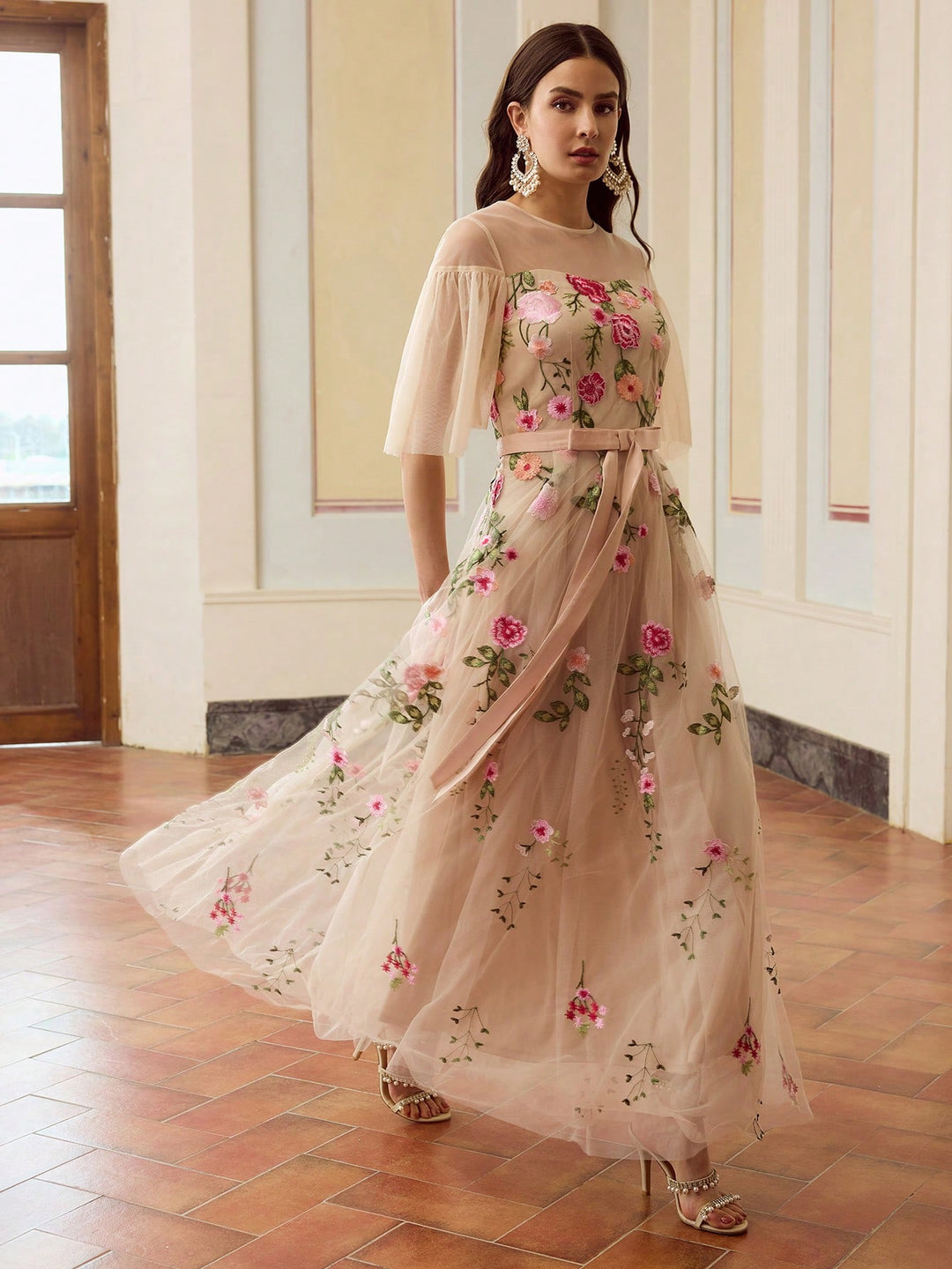 Rochie maxi SHEIN, roz