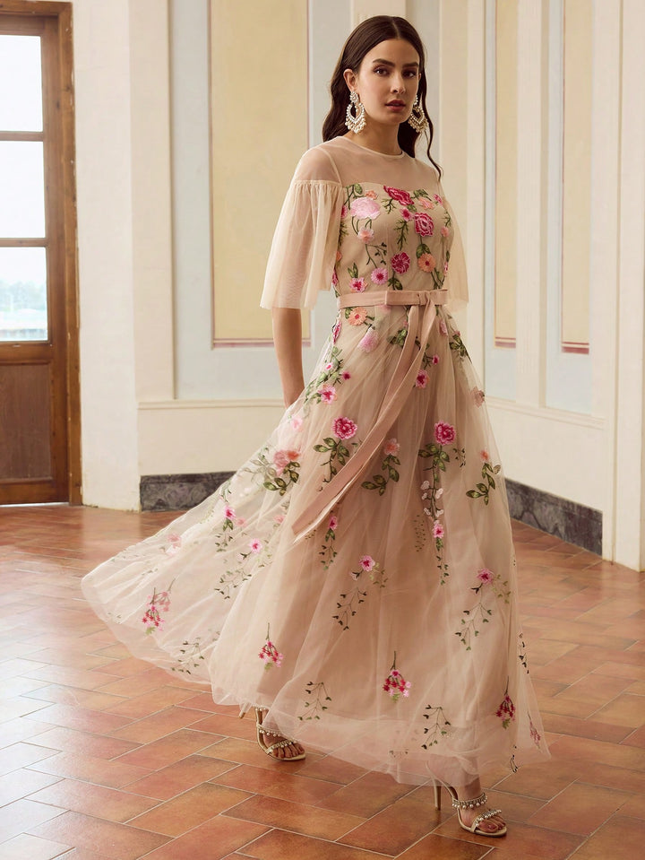 Rochie maxi SHEIN, roz