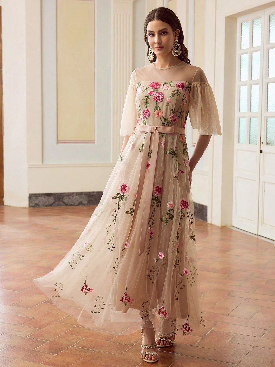 Rochie maxi SHEIN, roz