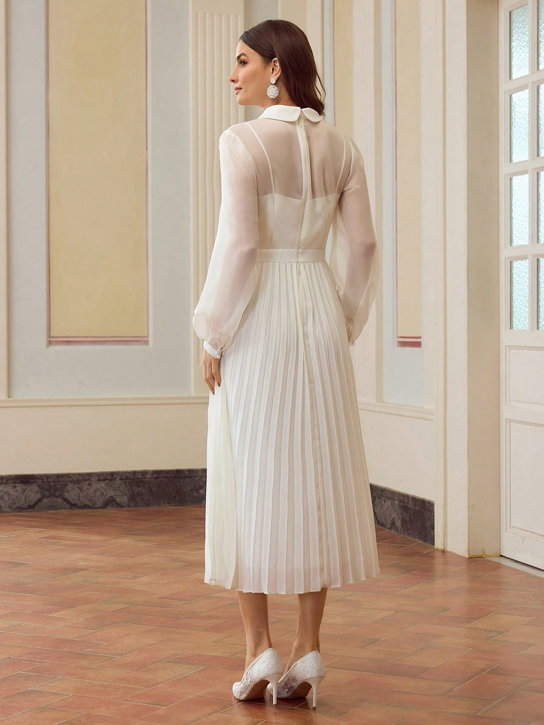 Rochie midi SHEIN, alb