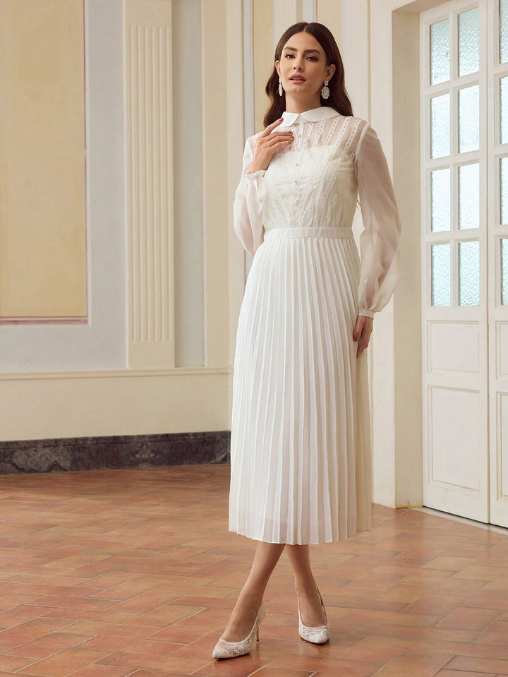 Rochie midi SHEIN, alb