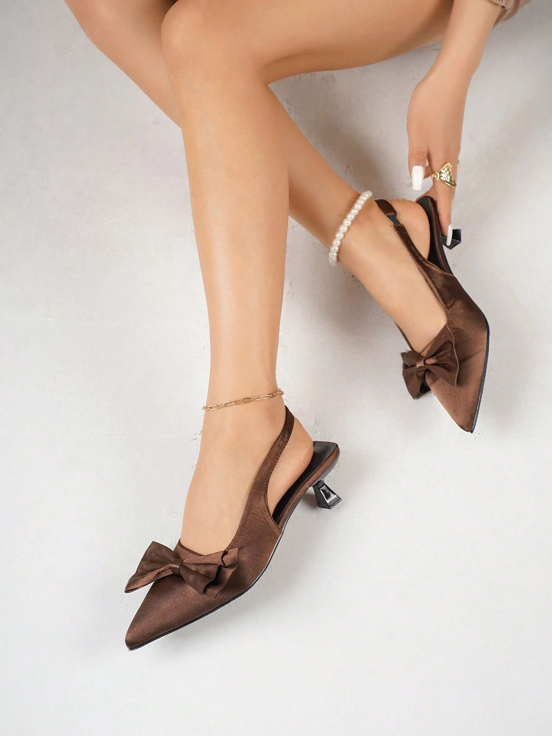 Pantofi cu toc SHEIN, maro