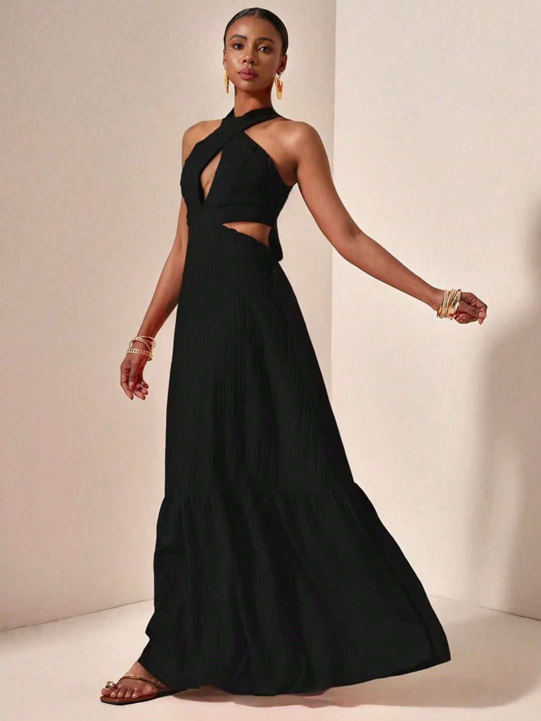 Rochie maxi SHEIN, negru