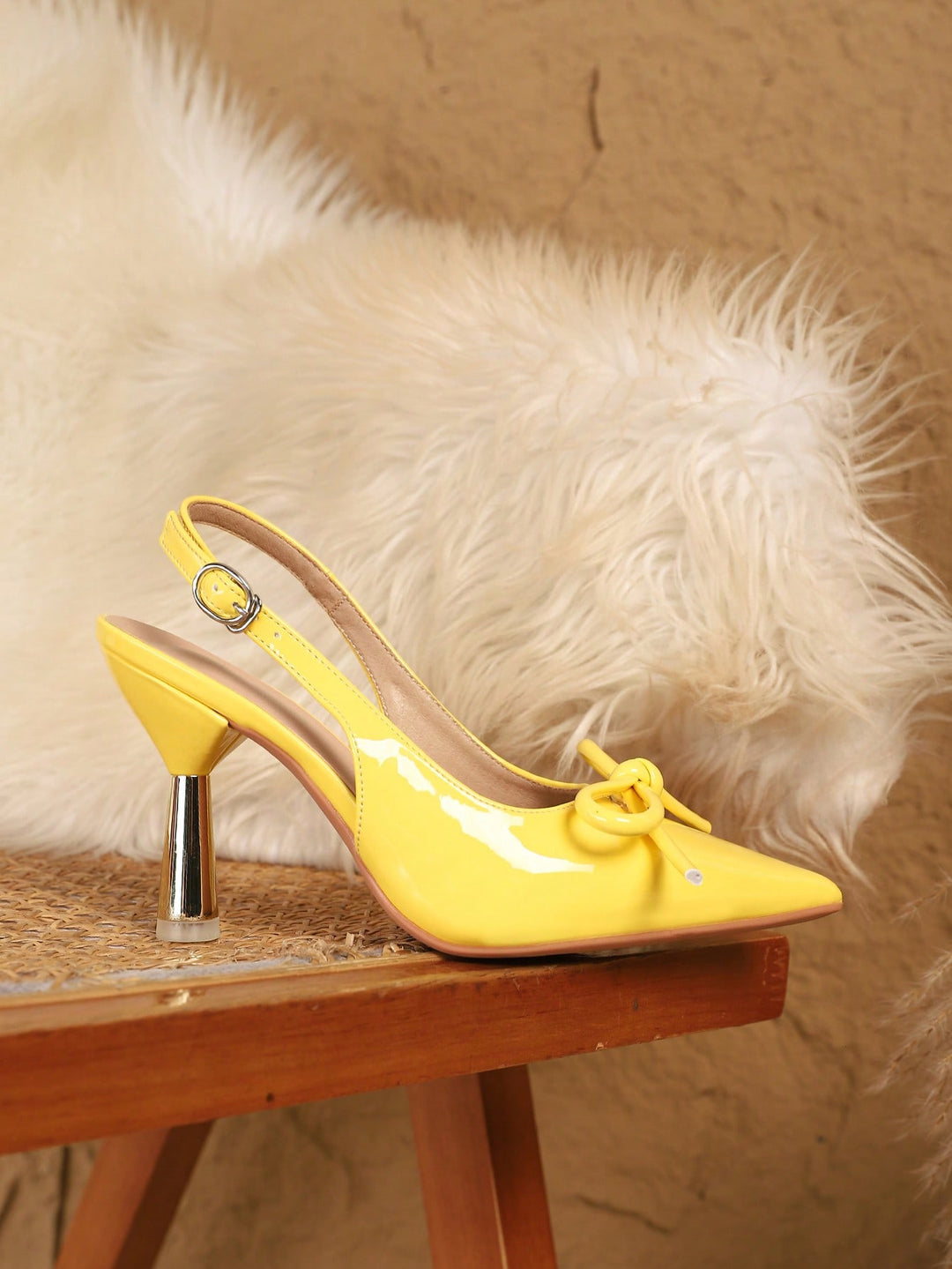 Pantofi cu toc SHEIN, galben