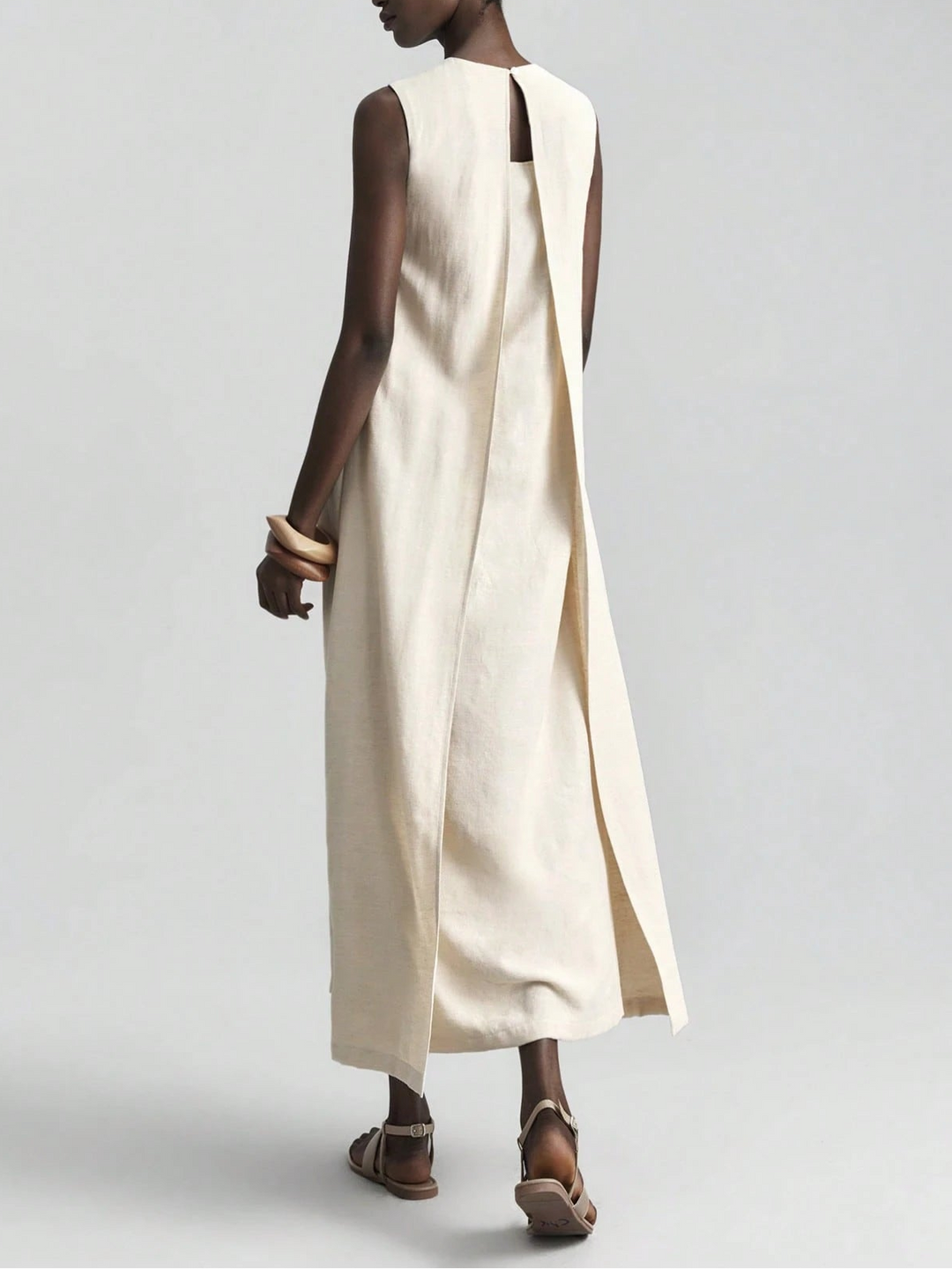 Rochie maxi Shein, crem
