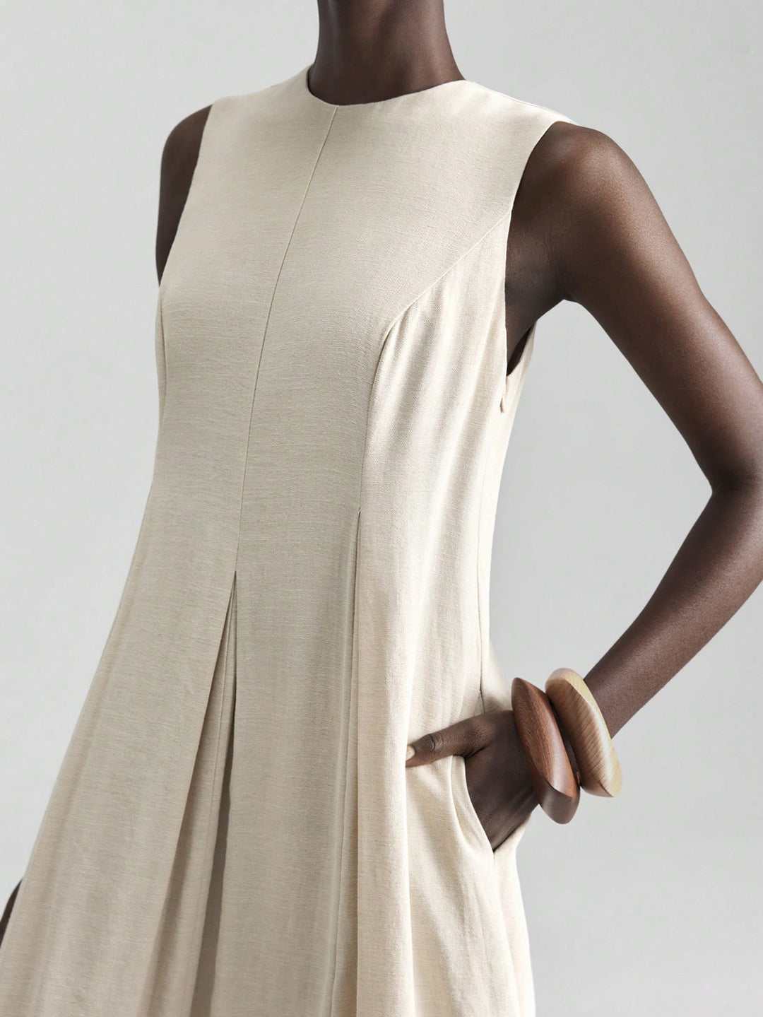 Rochie maxi Shein, crem