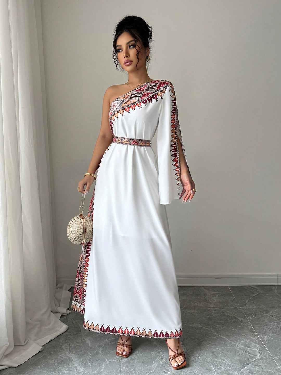 Rochie maxi SHEIN, alb