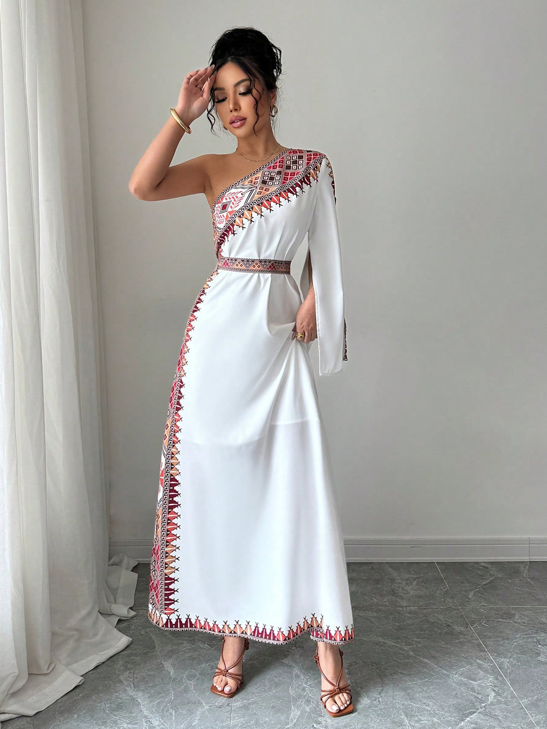 Rochie maxi SHEIN, alb