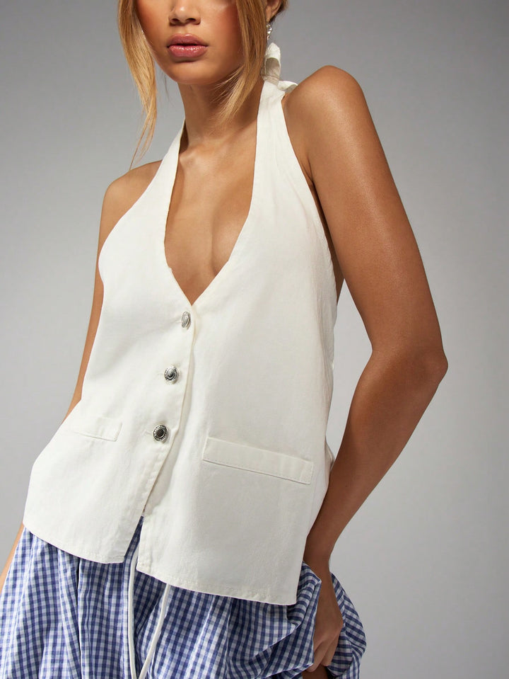 Top SHEIN, alb