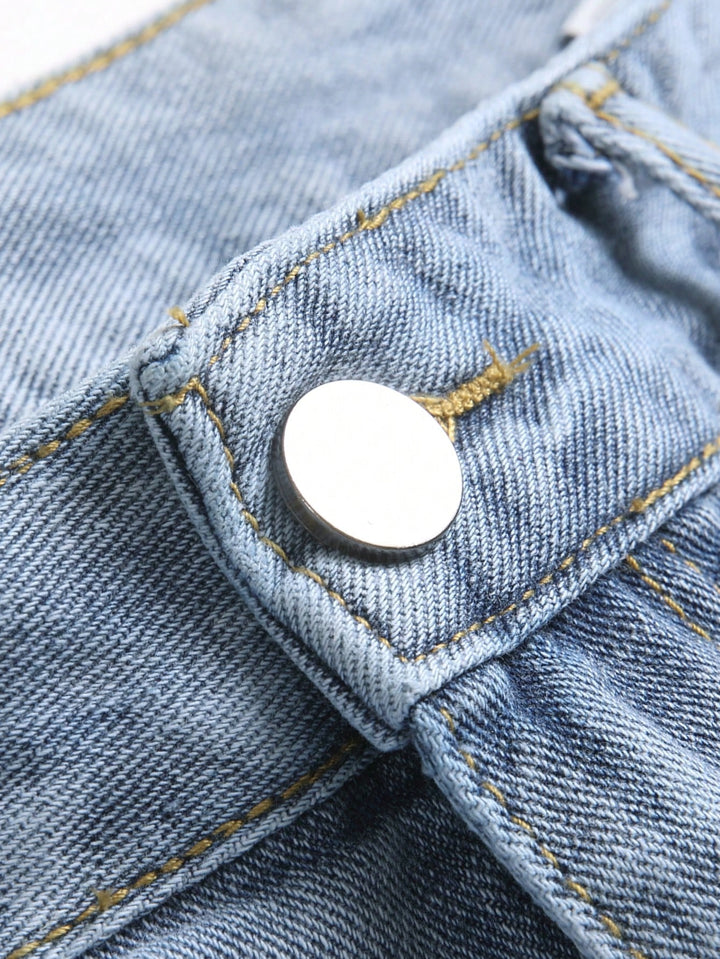 Pantaloni scurți SHEIN, albastru