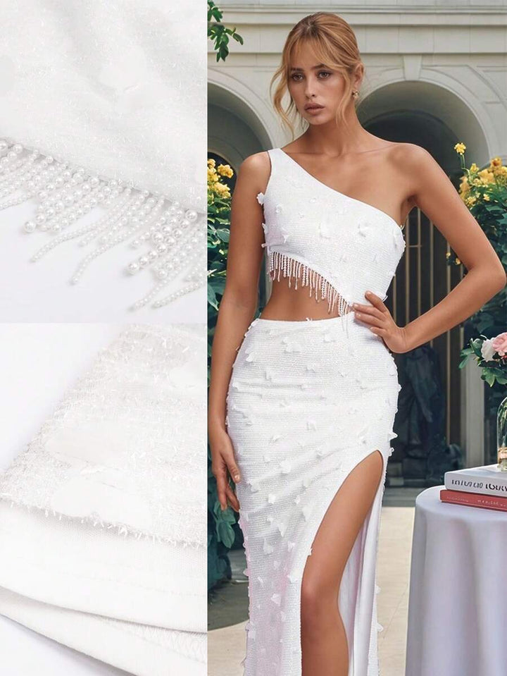 Rochie de ocazie SHEIN, alb