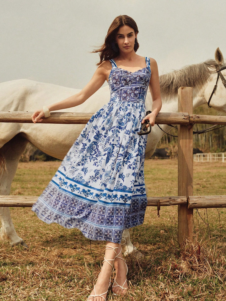 Rochie maxi SHEIN, albastru