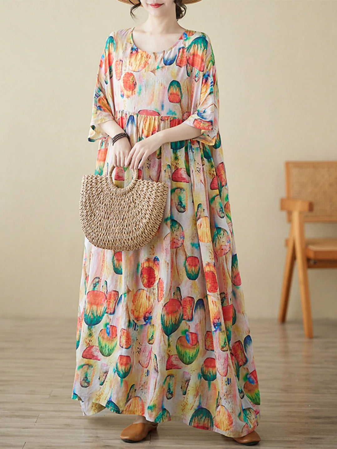 Rochie maxi SHEIN, mix culori