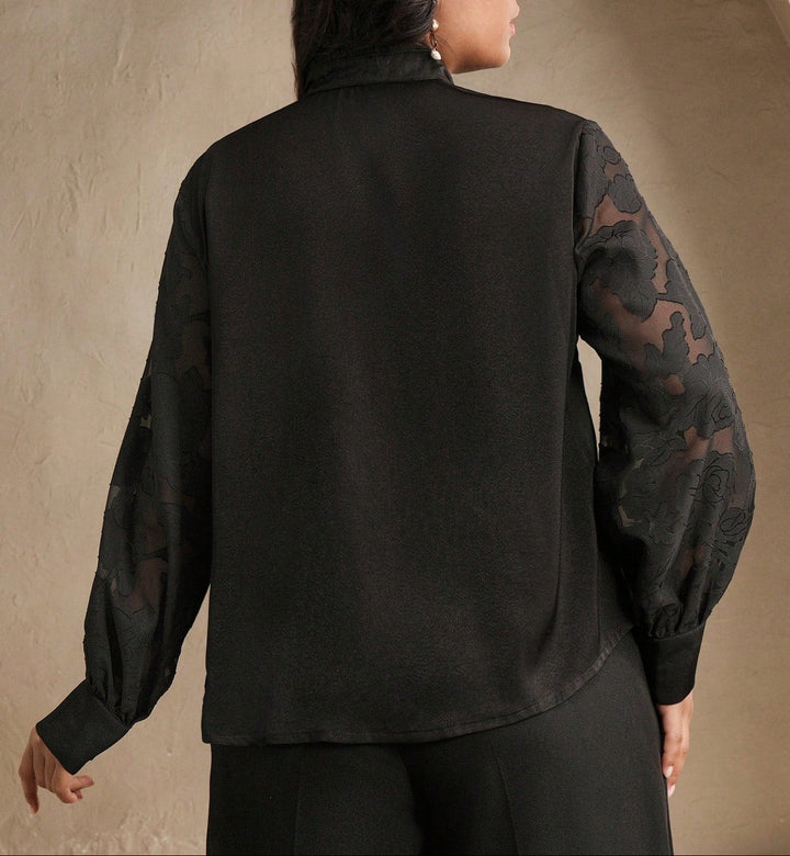 Cămașă Shein Curve+, negru